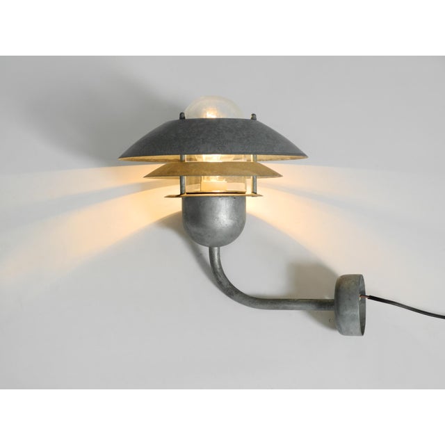 Vintage Danish Outdoor Lamp in Galvanized Steel and Glass Shade from Nordlux, 1990s For Sale - Image 6 of 18