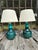 Pair of Oversized Vintage Drip-Glaze Ceramic Table Lamps in Teal and Deep Green, 1970s For Sale In Boston - Image 6 of 8