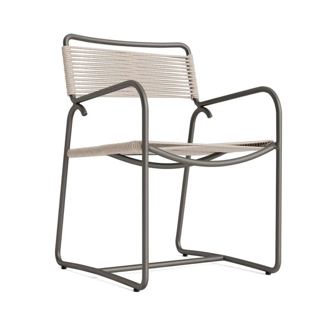 Brown Jordan Walter Lamb Aluminum Arm Chair, Mica frame with Pebble fabric For Sale - Image 13 of 13