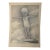 1940s Original Signed Graphite Illustration of Child on Diving Board, 13.5 × 10 In. For Sale