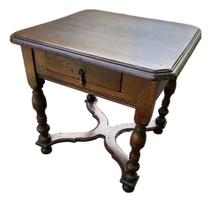 Country French Oak Side Table With Drawer