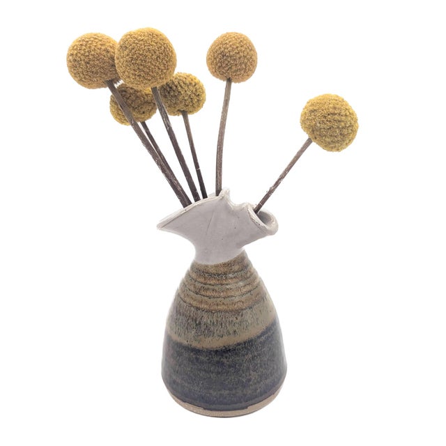 1980s Doe Ridge Studio Glazed Stoneware Bud Vase For Sale - Image 10 of 14