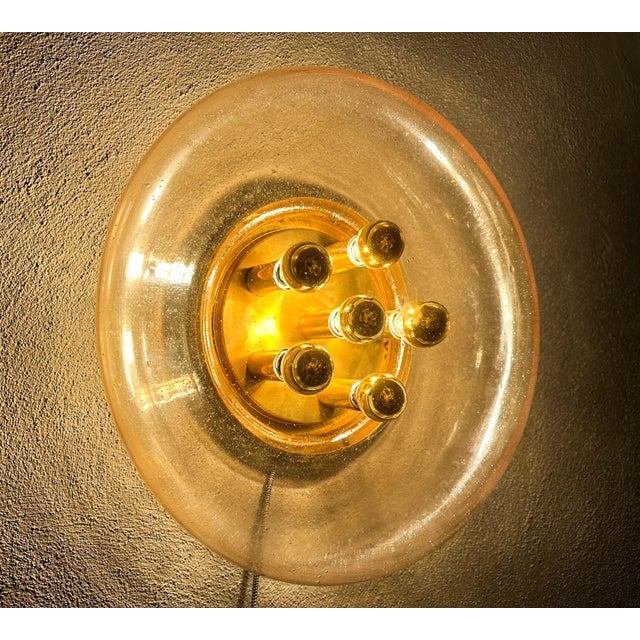 Vintage Flush Mount from Glashütte Limburg, 1970s For Sale - Image 12 of 15