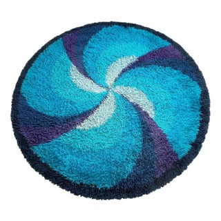 Extra Large Scandinavian High Pile Rya Rug from Ege Taepper, 1970s For Sale