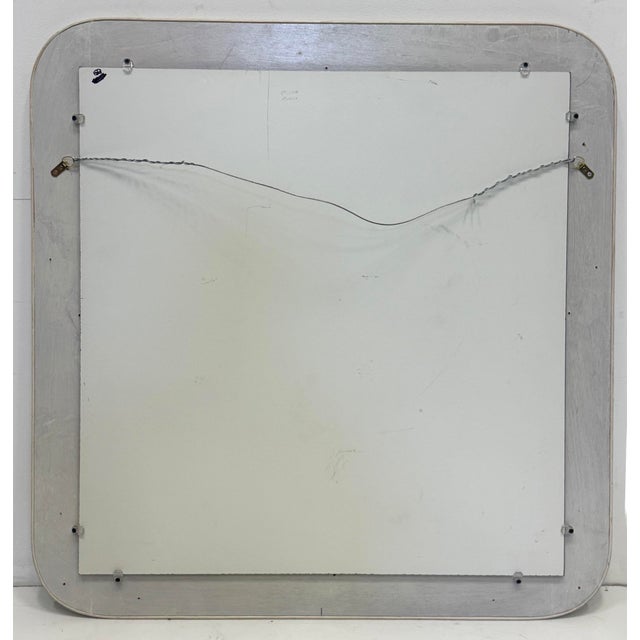 Large Vintage Coastal Painted Pencil Reed Wall Mirror For Sale In Miami - Image 6 of 6
