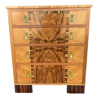 Art Deco Inlaid Chest of Drawers, 1930s For Sale