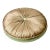 1960s Mid-Century Hollywood Regency Boho Chic Round Silk Pleated Button Decorative Pillow. For Sale