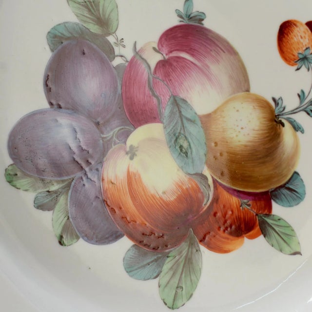 18th Century Frankenthal Porcelain Hand Painted Fruit Decoration Bowl For Sale - Image 4 of 13