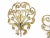 Pair of Gold Wrought Iron Appliques attr. Colli '50 -Design- Year: around 1950 attr. Pierluigi Colli Materials: Wrought...