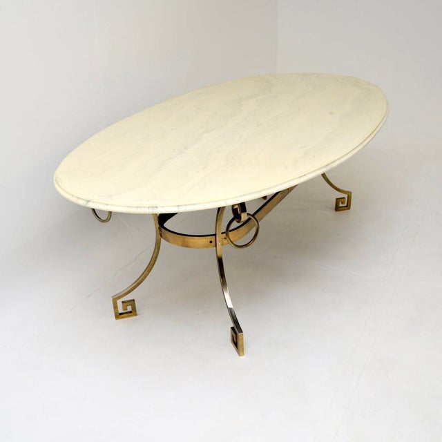 Mid-Century Modern Vintage Italian Brass Dining Table, 1950s For Sale - Image 3 of 10
