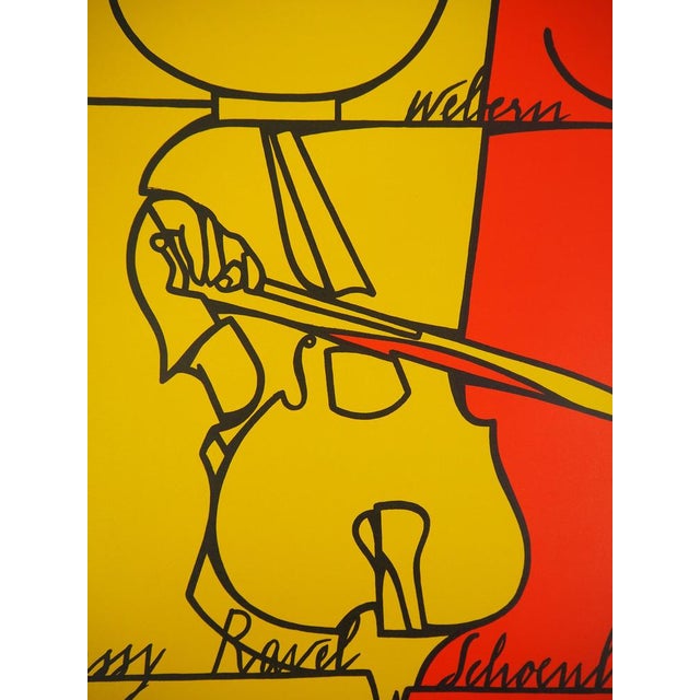 Valerio Adami, Moments Musicaux À La Fondation Maeght, Lithograph For Sale - Image 4 of 6