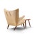 Hans Wegner for Ap Stolen Ap19 Mid Century Papa Bear Chair and Ottoman - Pair For Sale - Image 14 of 16