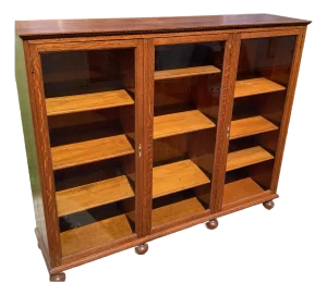 Antique Triple Oak Bookcase