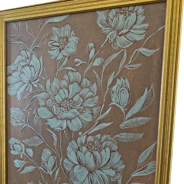 Contemporary Abstract Botanical Acrylic Painting on Canvas, Framed Original Modern Organic Art by Tatiana Duperault For Sale - Image 3 of 6