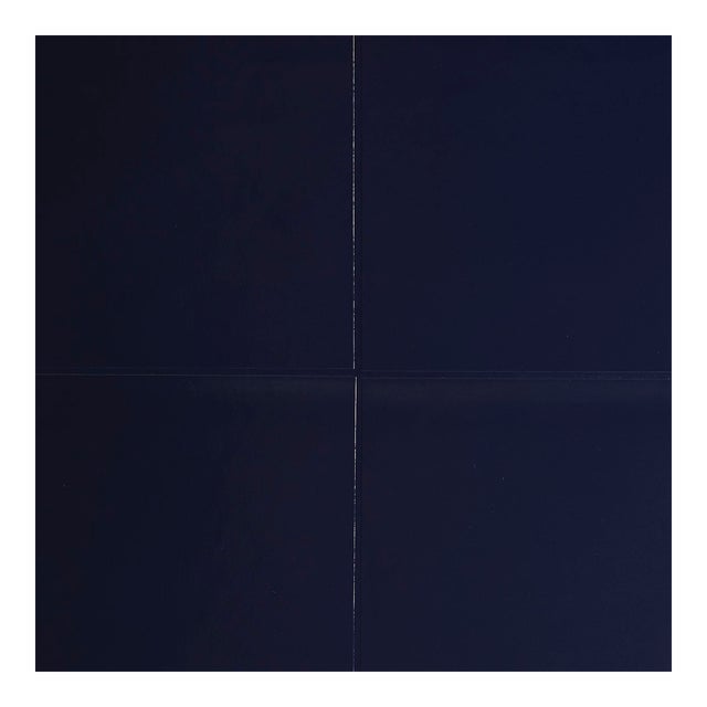 Schumacher Glossed Vellum Wallpaper in Navy For Sale