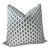 Anna French for Thibaut “Julian” in Blue Down-Filled Lumbar Pillow 12" x 24" - Single For Sale