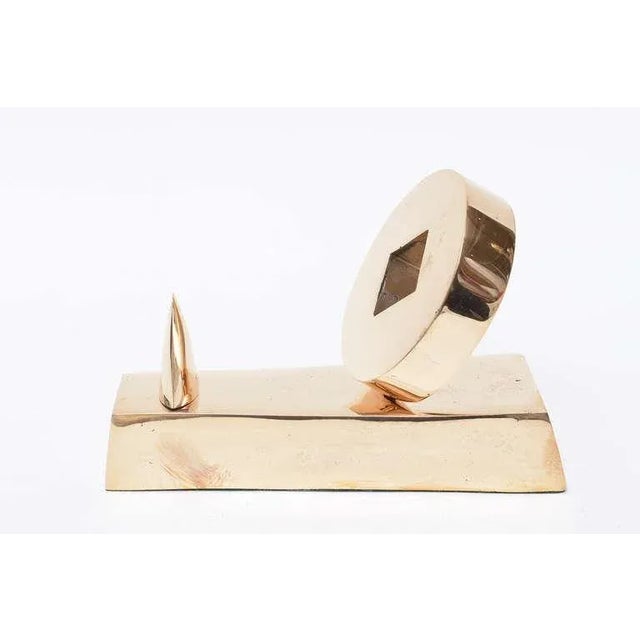 This wonderful unsigned fabulous French bronze sculpture that looks like rose gold has a very Jean Arp esque look. It is...