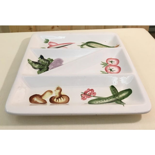 MidCentury Modern Divided Vegetable Tray Chairish