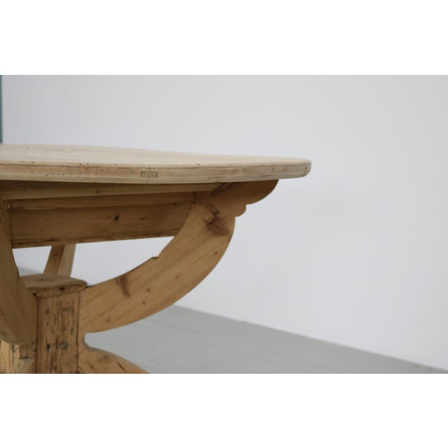 Wood Round Peasant Table, 19th Century For Sale - Image 7 of 18