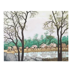 1970s "Kilimanjaro" Lithograph by Caroline Schultz
