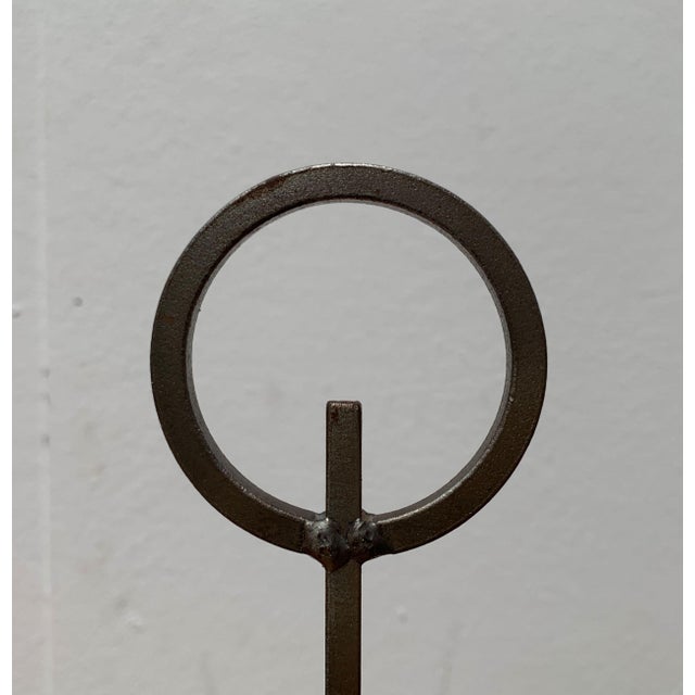 Mid-Century Danish Metal and Glass Candleholder, 1960s For Sale - Image 4 of 18