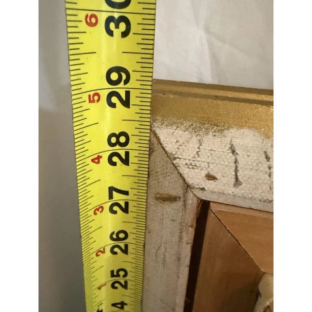 Green Very Large Landscape With Cottage by River Signed Hans Oil on Canvas For Sale - Image 8 of 10