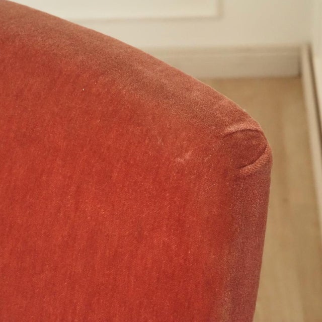 Antique Velvet Armchair with Turned Legs on Casters, 1880s For Sale - Image 11 of 14