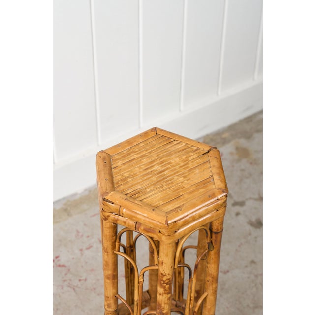 Late 19th Century Burnt Bamboo Stand For Sale In Charleston - Image 6 of 6