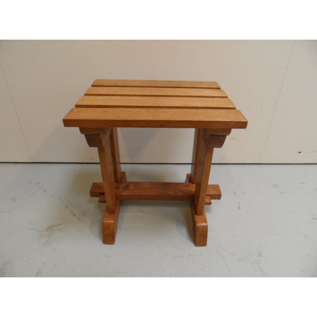 Vintage Brutalist Oak Coffee Table, 1960s For Sale - Image 4 of 10