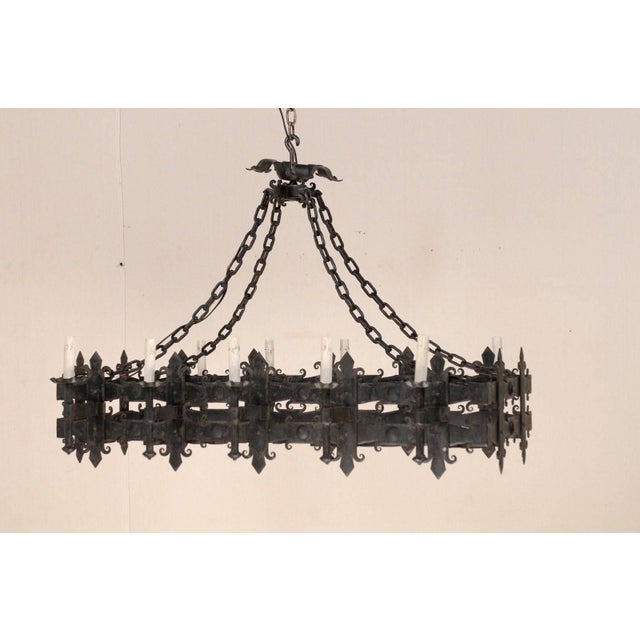 Mid 20th Century Italian Black Forged Iron Rectangular Shaped ...