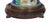 Metal Late 20th Century Chinese Cloisonne Table Lamps With Flowers & Butterfly in Cobalt Blue - a Pair For Sale - Image 7 of 10