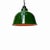 Metal Green Enameled Pendant Light, 1950s For Sale - Image 7 of 11