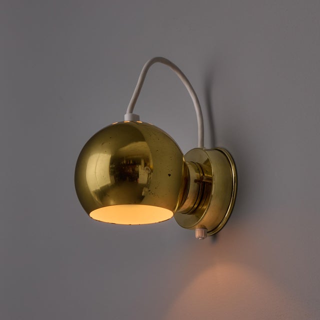 Brass 1970s Goffredo Reggiani 'Eyeball' Adjustable Perforated Metal Wall Lamps - a pair For Sale - Image 8 of 18