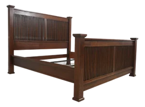 Stickley Mission Oak King Size Spindle Bed