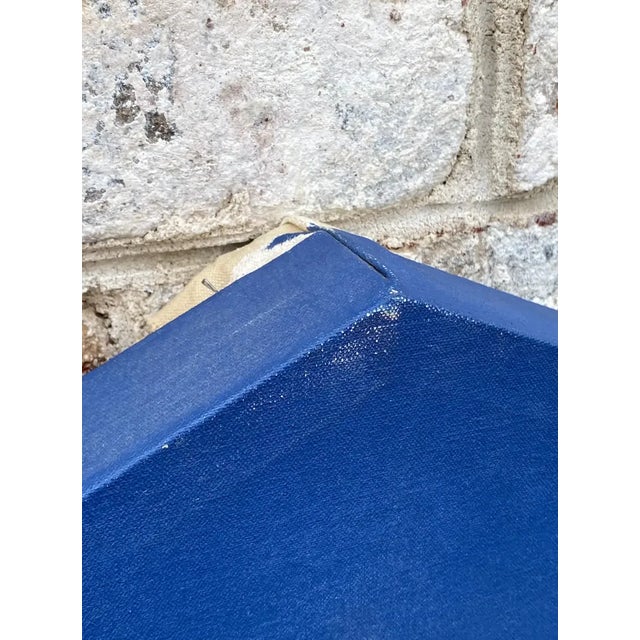 Oil on canvas abstract color block painting on chevron shaped frame.... very interesting and unsigned.