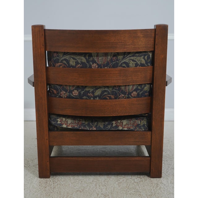 Stickley Stickley Mission Oak Eastwood Chair & Ottoman For Sale - Image 4 of 18
