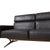 Monroe Leather Corner Sofa in Grey Anthracite and Wood Brown with Right Chaise Lounge and Manual Function from Koinor For Sale - Image 10 of 18