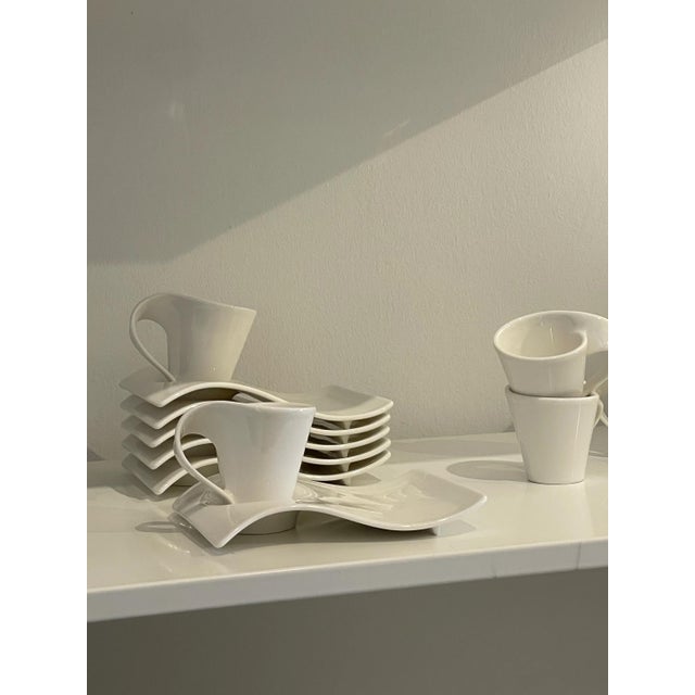 Mid-Century Modern Newwave Espresso Cup and Saucer from Villeroy & Boch, 1980s, Set of 2 For Sale - Image 3 of 4