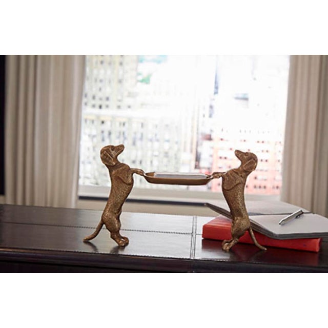 Wildwood Wildwood Brass Dogs Bearing Dish For Sale - Image 4 of 6