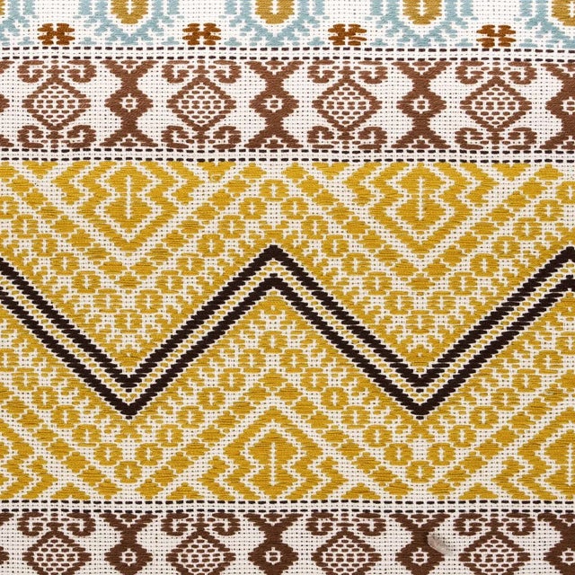 Traditional Sample - Schumacher Holmul Hand Woven Fabric in Ochre For Sale - Image 3 of 6
