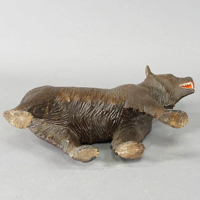 Wood Large Wooden Strolling Bear Handcarved in Brienz Ca. 1930 For Sale - Image 7 of 7