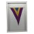 Framed Blue/Yellow/Purple Pennant For Sale