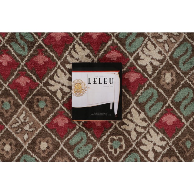 Contemporary Art Deco Floral Wool Rug With Floral Grid by Rug & Kilim, India For Sale - Image 10 of 10