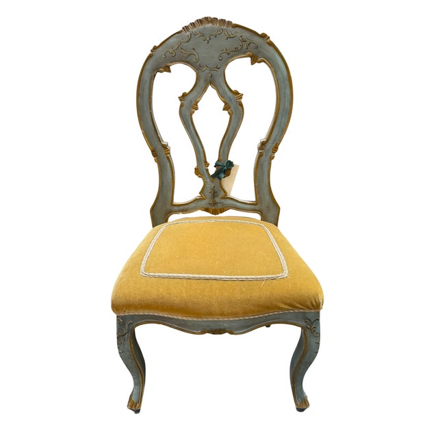 19th C Style Venetian Painted Italian Arm Chair.