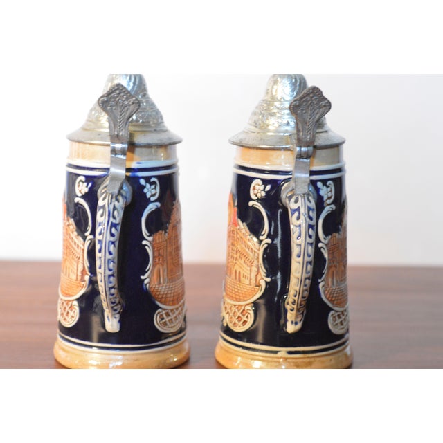 1930s Glazed Stoneware Beer Mugs, 1930s, Set of 2 For Sale - Image 5 of 12