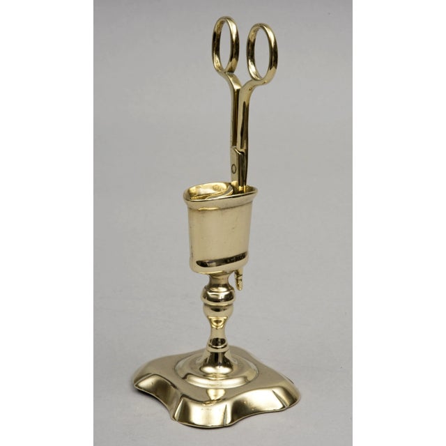 Antique Queen Anne Period Brass Candle Snuffer For Sale In Boston - Image 6 of 6