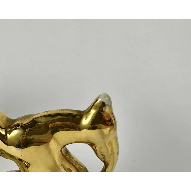 Brown Vintage Deer Ewers from H. Bequet, Belgium, Set of 2 For Sale - Image 8 of 11
