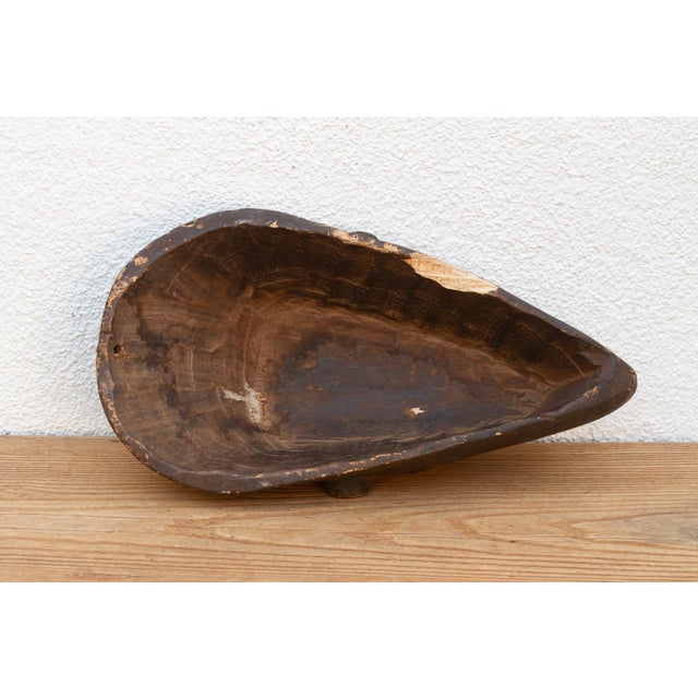 Brown Carved Wood African Tribal Mask For Sale - Image 8 of 9