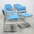 Bauhaus Blue Chrome Chairs, 1970s, Set of 6, in Very Good conditions. Designed 1970 to 1979