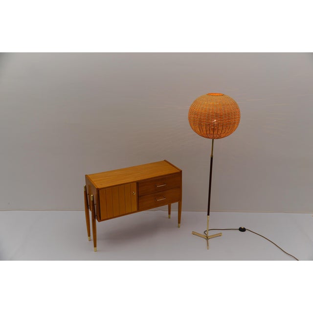 Mid-Century Modern Floor Lamp in Brass and Teak from Temde, 1960s For Sale - Image 10 of 15